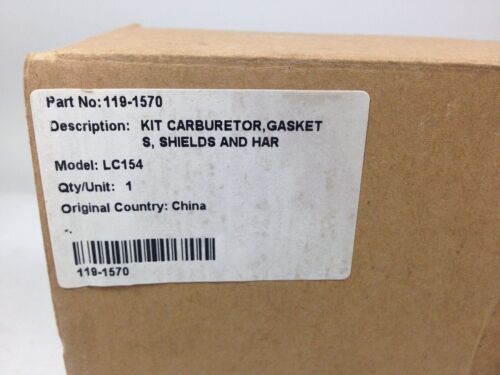 NEW GENUINE OEM TORO PART # 119-1977 CARBUREOTR KIT; REP. 119-1570, 119-1928