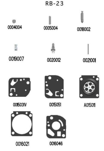 GENUINE OEM ZAMA PART # RB-23 CARB KIT; ZAMA C1U CARBURETOR REBUILD KIT