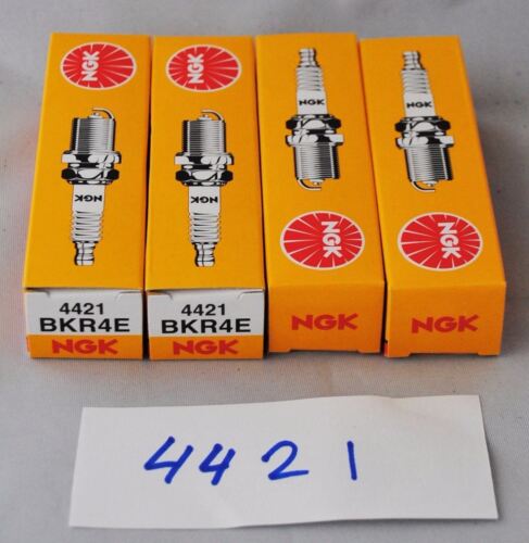GENUINE OEM NGK PART # BKR4E; SPARK PLUG 4 PACK