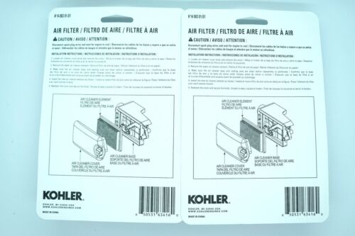 GENUINE OEM KOHLER PART # 14 083 01-S1 AIR FILTER 14 083 01-S (SET OF 2) COURAGE