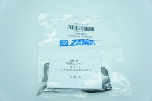 GENUINE OEM ZAMA PART # RB-29 CARB KIT; ZAMA C1U CARBURETOR REBUILD KIT