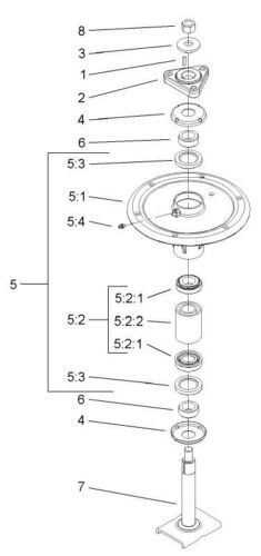 NEW GENUINE OEM TORO PART # 106-3277 AND 10-8040 Z MASTER SPINDLE HUB AND KEY