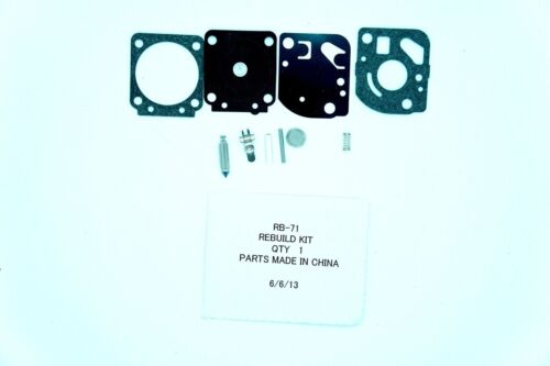 GENUINE OEM ZAMA PART # RB-71 CARBURETOR REPAIR KIT