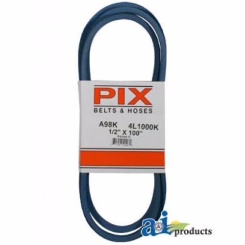 NEW PIX BELT PART # A98K 1/2 INCH x 100 INCH BLUE A-SECTION BELT