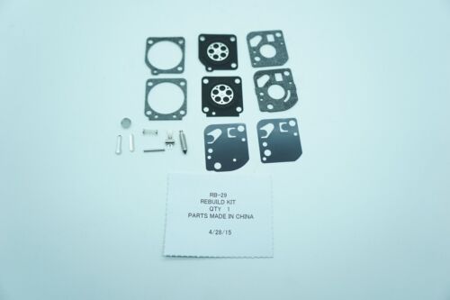 GENUINE OEM ZAMA PART # RB-29 CARB KIT; ZAMA C1U CARBURETOR REBUILD KIT