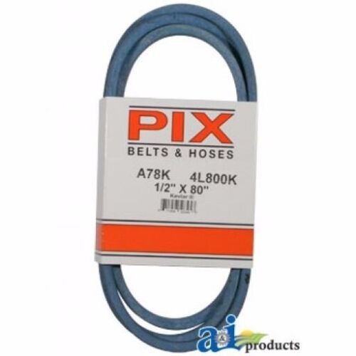 NEW PIX BELT PART # A78K 1/2 INCH x 80 INCH BLUE A-SECTION BELT