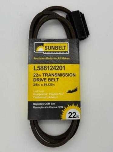 NEW GENUINE SUNBELT PART # L586124201: TRANSMISSION DRIVE BELT FOR 22" MOWERS