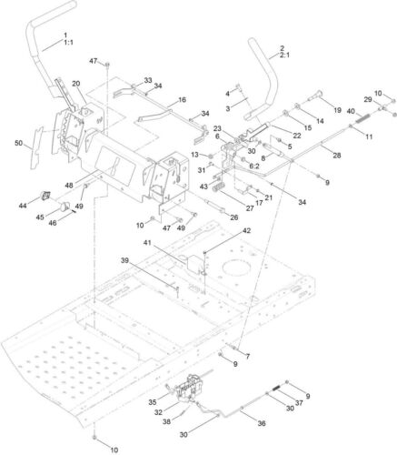 NEW GENUINE OEM TORO PART # 121-2975 BRAKE ROD, LH FOR TOROS; REP. 119-8817