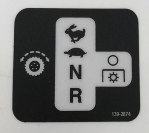 GENUINE OEM TORO PART # 139-2874: DECAL- RIGHT OPC CONTROL