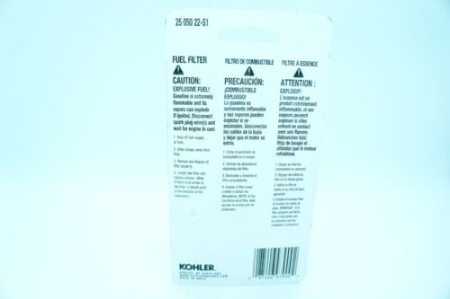 GENUINE OEM KOHLER PART # 25 050 22-S1 FUEL FILTER; REP. FUEL FILTER 25 050 22-S
