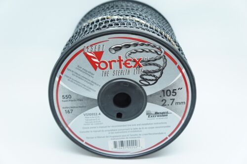 DESERT VORTEX TRIMMER LINE VS105S2.4 .105  3 LBS SPOOL COMMERCIAL BLACK 550'