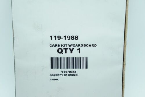 GENUINE OEM TORO PART # 119-1988 CARBURETOR KIT; POWER CLEAR POWERLITE CARB KIT