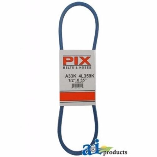 NEW PIX BELT PART # A33K 1/2 INCH x 35 INCH BLUE A-SECTION BELT