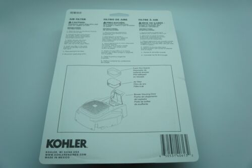 GENUINE OEM KOHLER PART # 32 883 03-S1 AIR FILTER & PRE FILTER; COURAGE FILTER