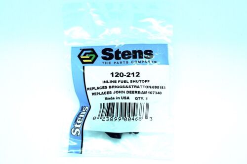 STENS 120-212 INLINE FUEL SHUTOFF VALVE JOHN DEERE TORO BRIGGS & STRATTON 698183