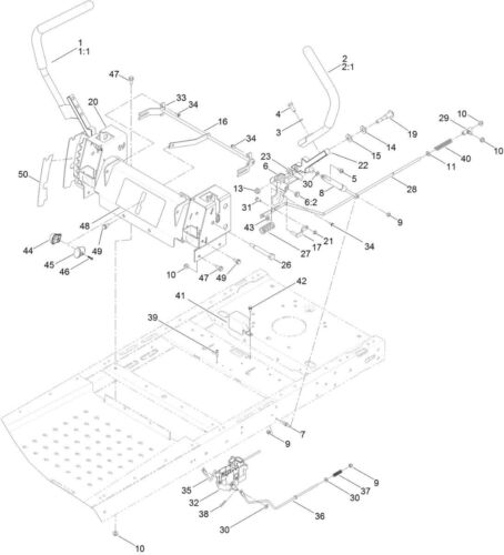 NEW GENUINE OEM TORO PART # 121-2974 BRAKE ROD, RH ; REP. 119-8816