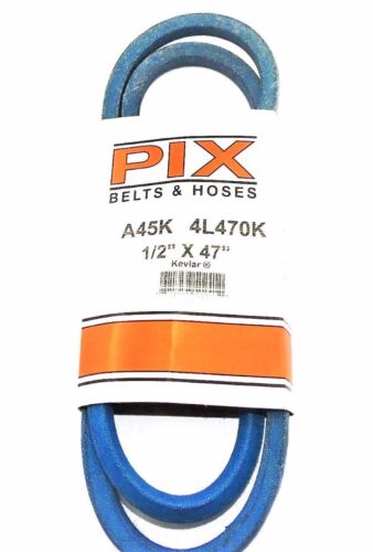 NEW PIX BELT PART # A45K 1/2 INCH x 47 INCH BLUE A-SECTION BELT