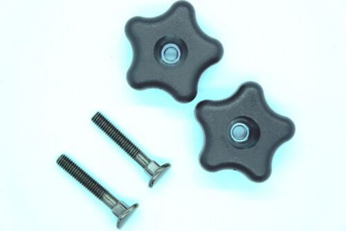 GENUINE OEM TORO PART # 92-2260 & 106-4161 SET OF TWO KNOBS & SCREWS FOR HANDLE