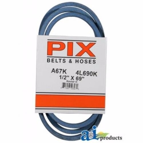 NEW PIX BELT PART # A67K 1/2 INCH x 69 INCH BLUE A-SECTION BELT