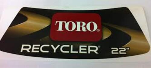 NEW GENUINE OEM TORO PART # 115-4676 DECAL-RECYCLER FOR 22" RECYCLER LAWN MOWERS