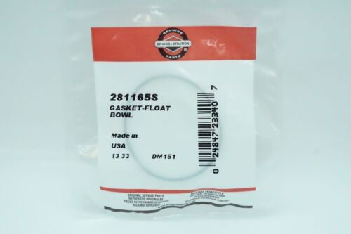 GENUINE OEM BRIGGS & STRATTON PART # 281165S FLOAT BOWL GASKET; REPLACES 281165