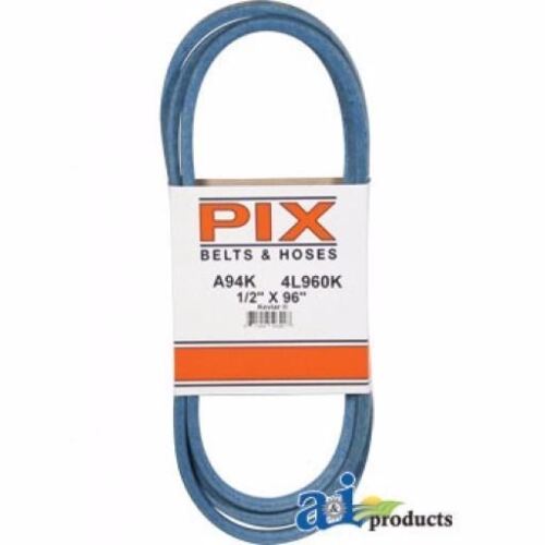 NEW PIX BELT PART # A94K 1/2 INCH x 96 INCH BLUE A-SECTION BELT