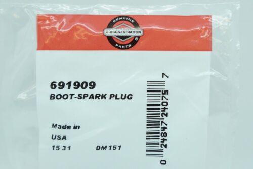 GENUINE OEM BRIGGS & STATTON PART # 691909 SPARK PLUG BOOT;INTEK SPARK PLUG BOOT