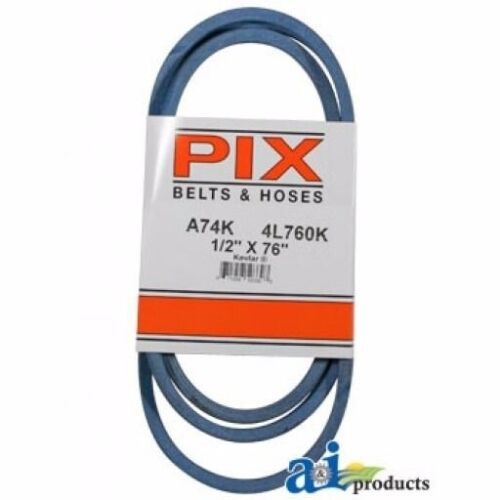 NEW PIX BELT PART # A74K 1/2 INCH x 76 INCH BLUE A-SECTION BELT