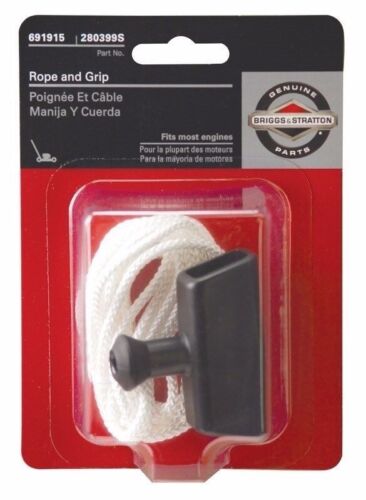 NEW GENUINE OEM BRIGGS & STRATTON PART # 5042K STARTER ROPE AND GRIP; REP.5042