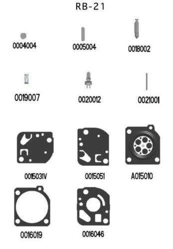 GENUINE OEM ZAMA PART # RB-21 CARB KIT; FITS SPECIFIC C1U CARBURETORS