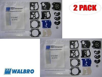 2 PACK NEW GENUINE OEM WALBRO PART # D10-WAT GASKET & DIAPHRAGM KIT; QUANTITY 2