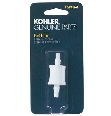 GENUINE KOHLER 25 050 07-S FUEL FILTER 75 MICRON WITH 3/16-INCH & 1/4-INCH LINE