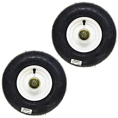 GENUINE OEM TORO/EXMARK PART # 103-5189; WHEEL AND TIRE WITH AXLE (2 PACK)