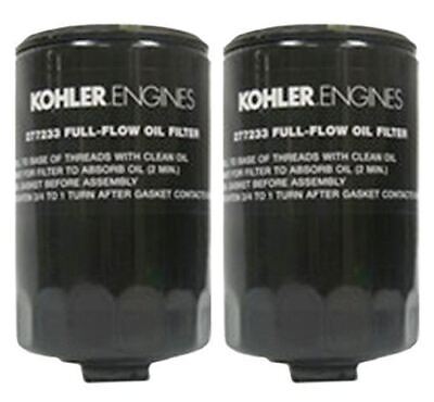 GENUINE OEM KOHLER PART # 277233-S; OIL FILTER 2 PACK