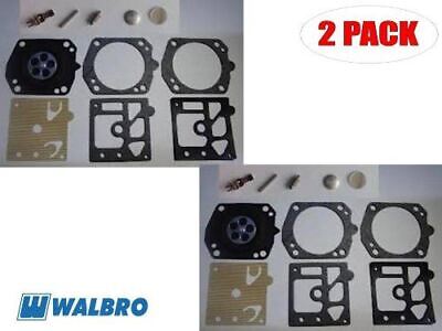 2 PACK NEW GENUINE OEM WALBRO CARBURETOR REBUILD KIT K24-HDA FOR HUSQVARNA,